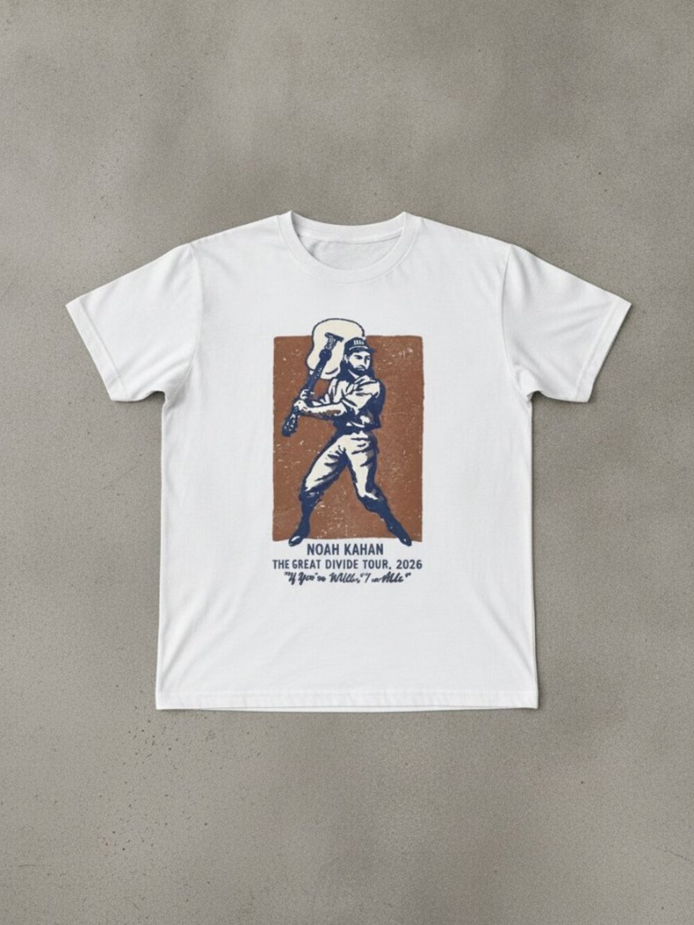 Noah Kahan Great Divide Tour Graphic T-Shirt Vintage Music Tee White Unisex